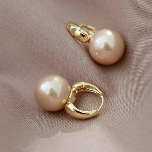 Golden - Silver Pearl Earrings