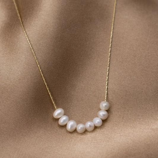 Golden Pearl Necklace
