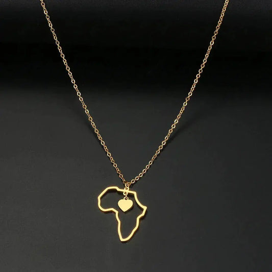 Golden Heart of the Continent Necklace