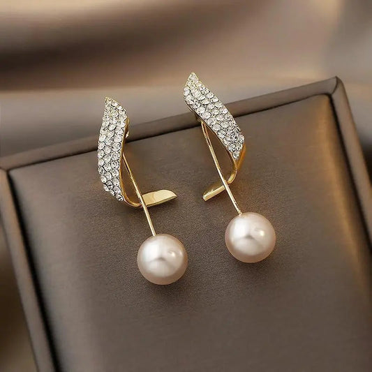 Golden Pearl Earrings