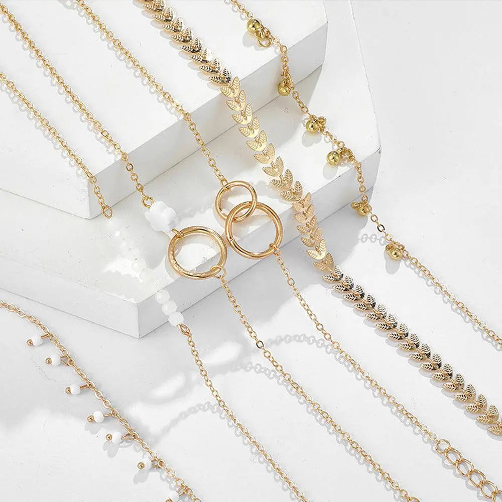 Pack of Boho Bracelets in Golden